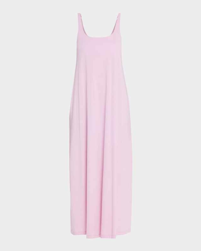 Scoop-Neck Organic Cotton Jersey Midi Chemis